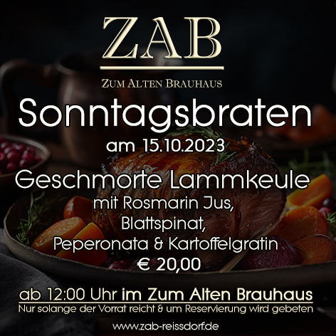 Sonntagsbraten 15.10.2023